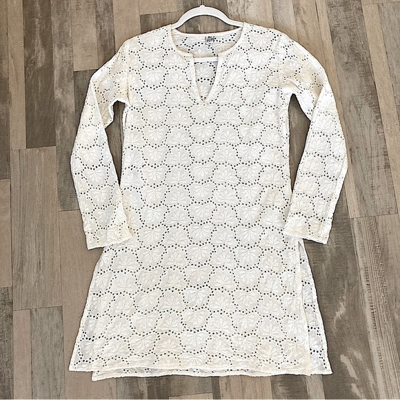 RAJ EMBROIDERED LACE TUNIC MINI DRESS COVERUP - Picture 2 of 10